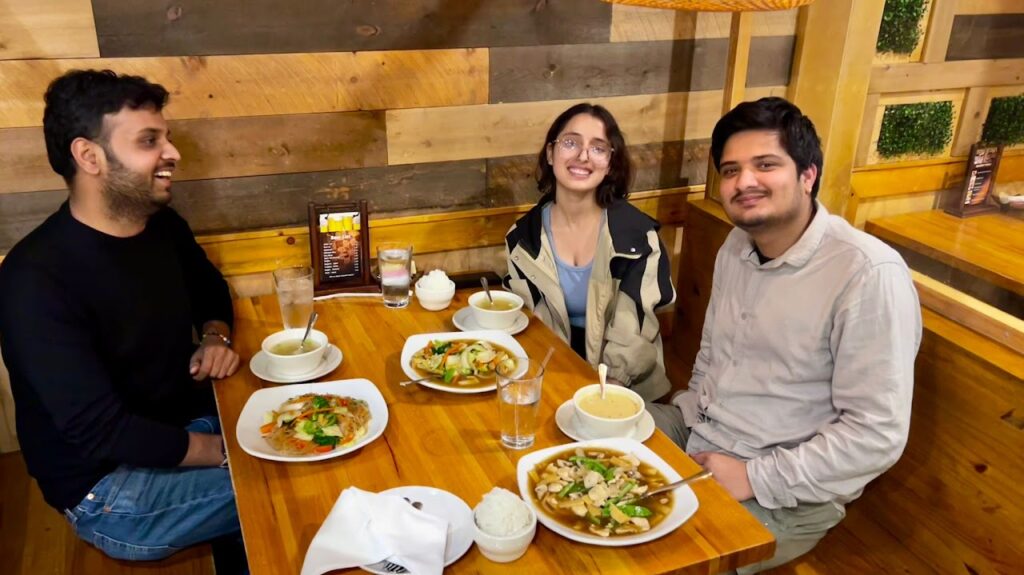 GeoCARE Lab members sharing a meal together