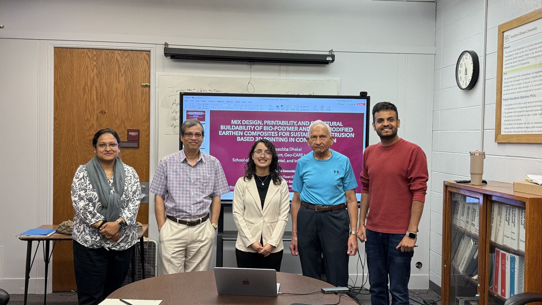 Suvechha Dhakal after successfully defending her M.S. thesis